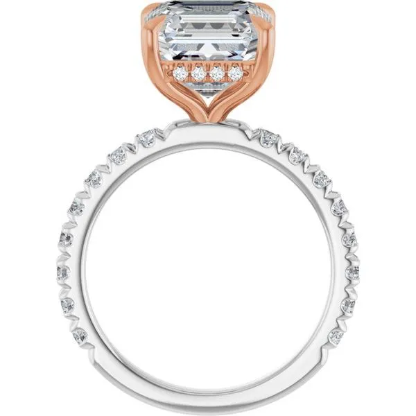 Claw-Prong Hidden Halo-Style Engagement Ring Image 2 JF Jones Jewelers Rochester, NY