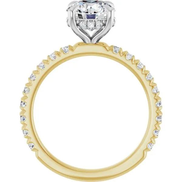 Claw-Prong Hidden Halo-Style Engagement Ring Image 2 Paul James Jewelers Angels Camp, CA