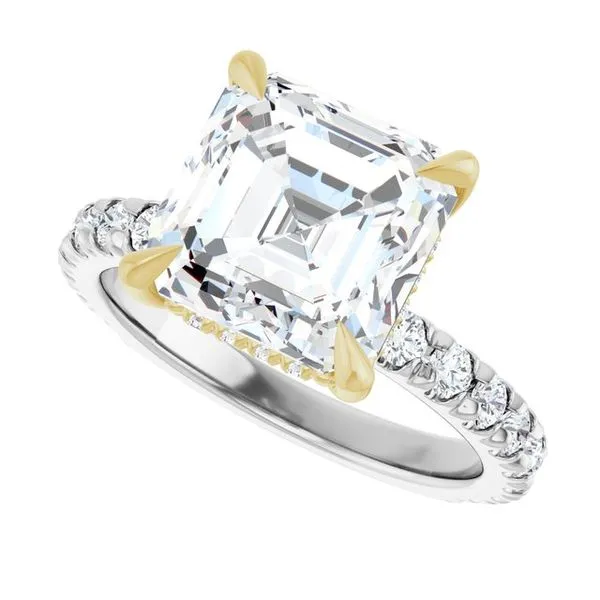 Claw-Prong Hidden Halo-Style Engagement Ring Image 5 Ocean View Jewelers Millville, DE