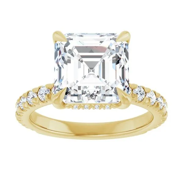 Claw-Prong Hidden Halo-Style Engagement Ring Image 3 Northwood Jewelers Northwood, OH