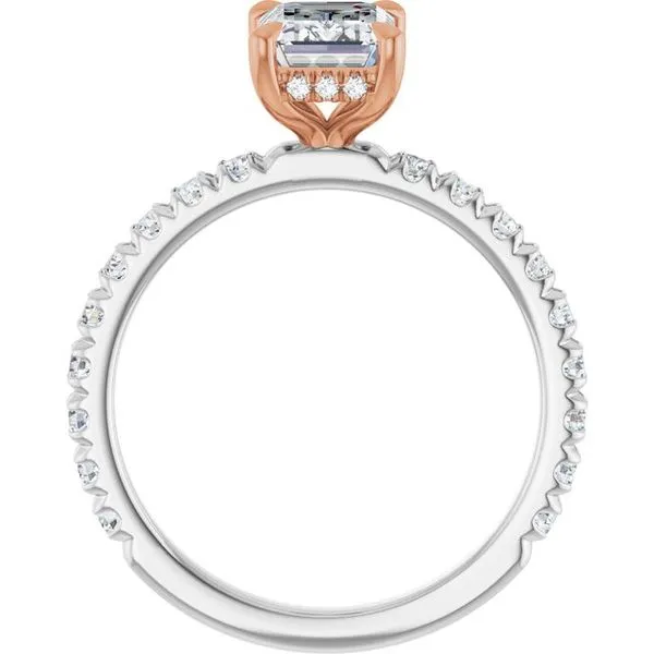 Claw-Prong Hidden Halo-Style Engagement Ring Image 2 Jimmy Smith Jewelers Decatur, AL