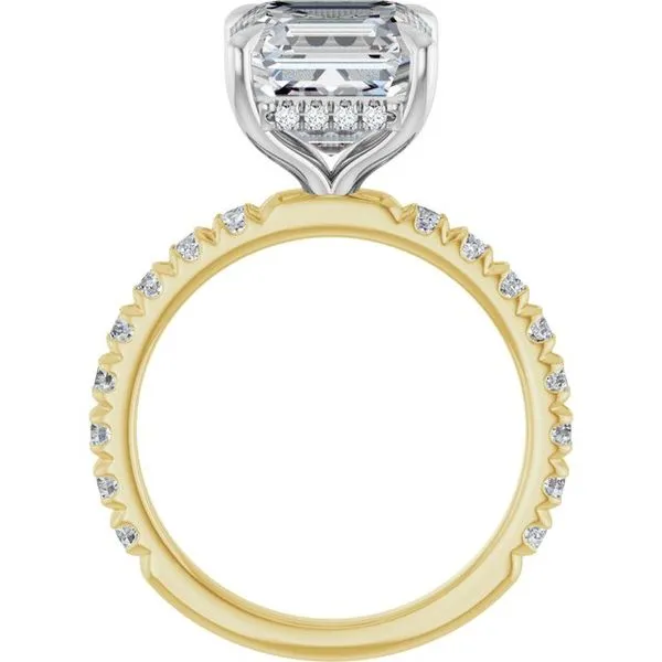 Claw-Prong Hidden Halo-Style Engagement Ring Image 2 Northwood Jewelers Northwood, OH
