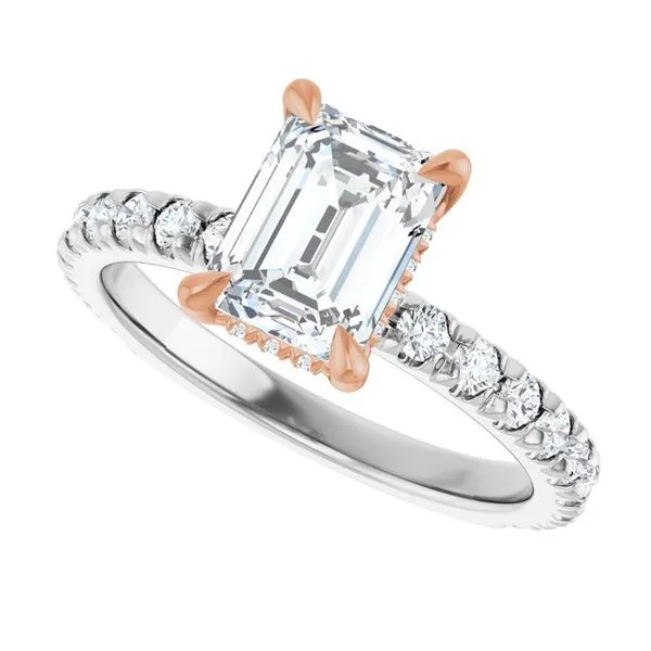 Claw-Prong Hidden Halo-Style Engagement Ring Image 5 JF Jones Jewelers Rochester, NY