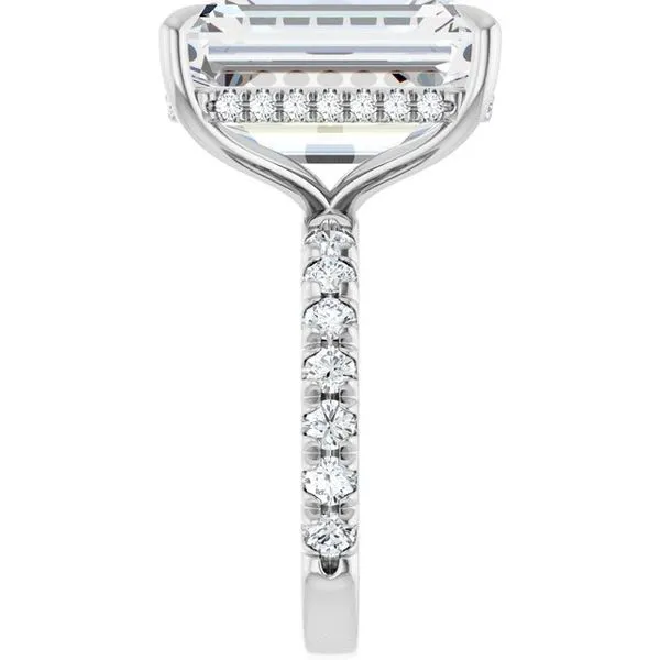 Claw-Prong Hidden Halo-Style Engagement Ring Image 4 JF Jones Jewelers Rochester, NY