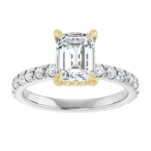 Claw-Prong Hidden Halo-Style Engagement Ring Image 3 Ocean View Jewelers Millville, DE