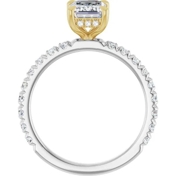 Claw-Prong Hidden Halo-Style Engagement Ring Image 2 Arezzo Jewelers Elmwood Park, IL