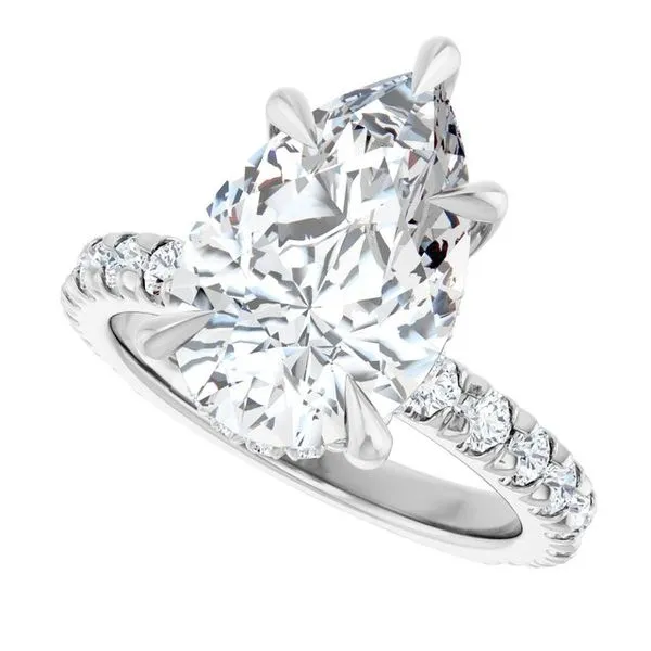 Claw-Prong Hidden Halo-Style Engagement Ring Image 5 Stuart Benjamin & Co. Jewelry Designs San Diego, CA