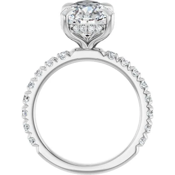 Claw-Prong Hidden Halo-Style Engagement Ring Image 2 Shipley's Fine Jewelry Hampstead, MD