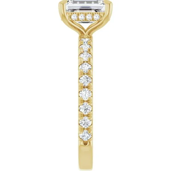 Claw-Prong Hidden Halo-Style Engagement Ring Image 4 Jimmy Smith Jewelers Decatur, AL