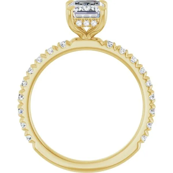 Claw-Prong Hidden Halo-Style Engagement Ring Image 2 Raleigh Diamond Fine Jewelry Raleigh, NC