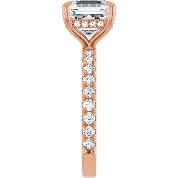 Claw-Prong Hidden Halo-Style Engagement Ring Image 4 Vulcan's Forge LLC KANSAS CITY, MO