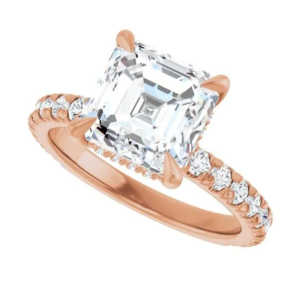Claw-Prong Hidden Halo-Style Engagement Ring Image 5 Austin's Fine Diamonds & Jewelry Lyndhurst, NJ