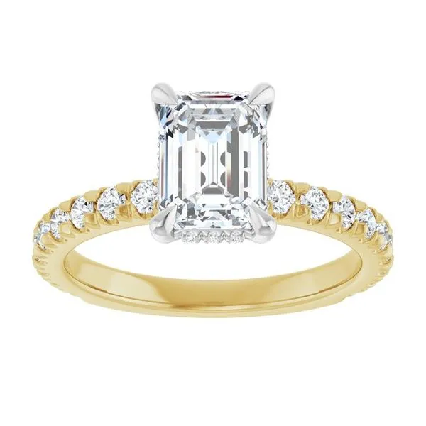 Claw-Prong Hidden Halo-Style Engagement Ring Image 3 Vulcan's Forge LLC KANSAS CITY, MO