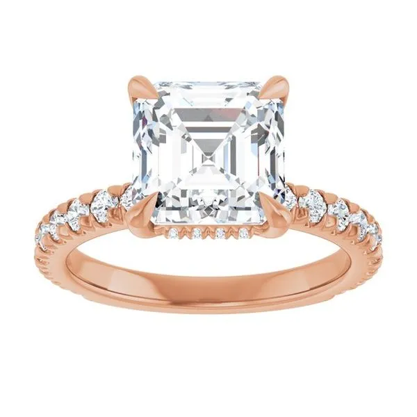 Claw-Prong Hidden Halo-Style Engagement Ring Image 3 Mark Jewellers La Crosse, WI