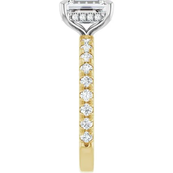 Claw-Prong Hidden Halo-Style Engagement Ring Image 4 Northwood Jewelers Northwood, OH