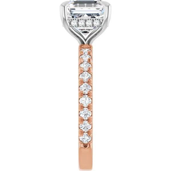 Claw-Prong Hidden Halo-Style Engagement Ring Image 4 Hudson Valley Goldsmith New Paltz, NY