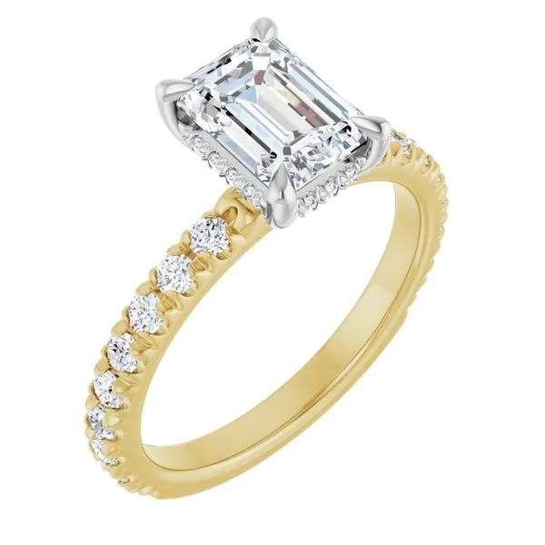 Claw-Prong Hidden Halo-Style Engagement Ring Mark Jewellers La Crosse, WI