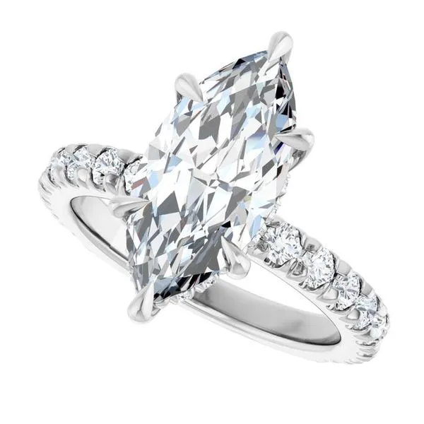 Claw-Prong Hidden Halo-Style Engagement Ring Image 5 Futer Bros Jewelers York, PA
