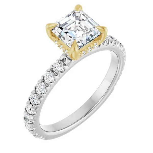 Claw-Prong Hidden Halo-Style Engagement Ring Don's Jewelry & Design Washington, IA