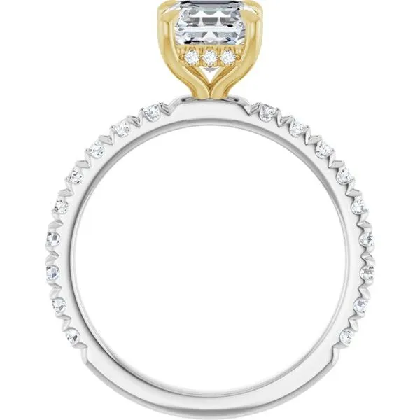 Claw-Prong Hidden Halo-Style Engagement Ring Image 2 Don's Jewelry & Design Washington, IA