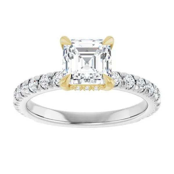 Claw-Prong Hidden Halo-Style Engagement Ring Image 3 Clater Jewelers Louisville, KY