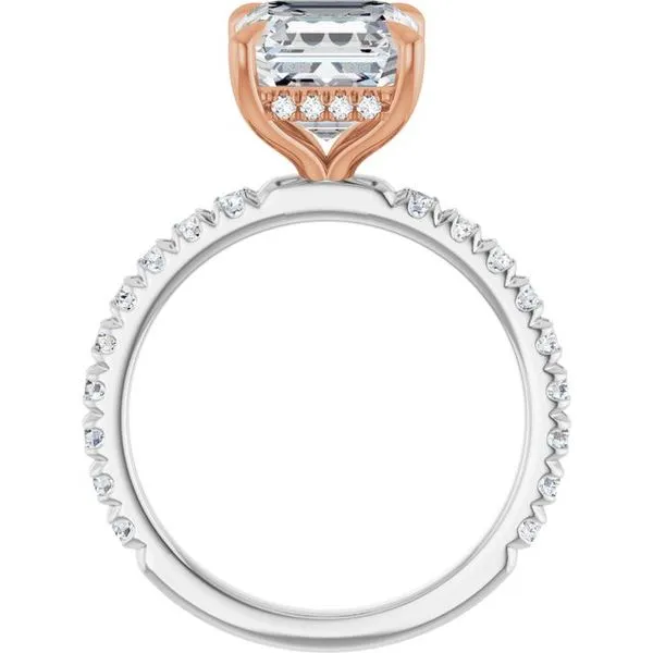 Claw-Prong Hidden Halo-Style Engagement Ring Image 2 JF Jones Jewelers Rochester, NY