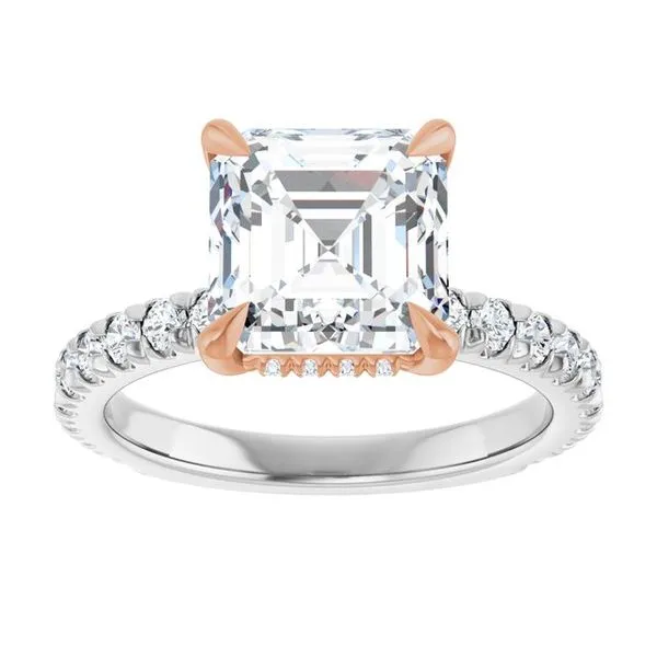 Claw-Prong Hidden Halo-Style Engagement Ring Image 3 Ocean View Jewelers Millville, DE