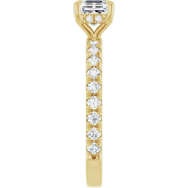 Claw-Prong Hidden Halo-Style Engagement Ring Image 4 Redlands Jewelers Redlands, CA