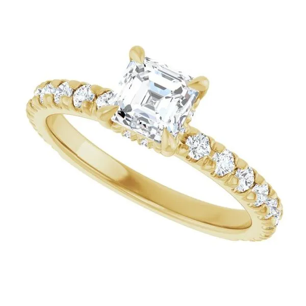 Claw-Prong Hidden Halo-Style Engagement Ring Image 5 Redlands Jewelers Redlands, CA