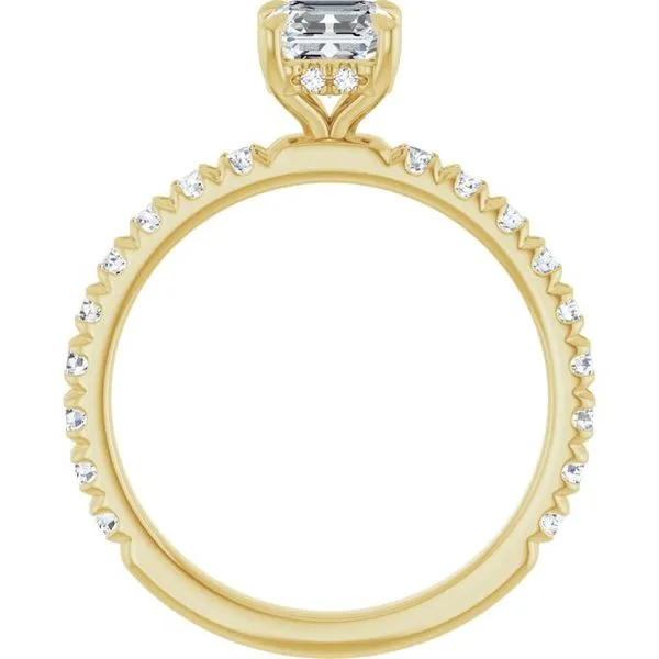 Claw-Prong Hidden Halo-Style Engagement Ring Image 2 J. West Jewelers Round Rock, TX