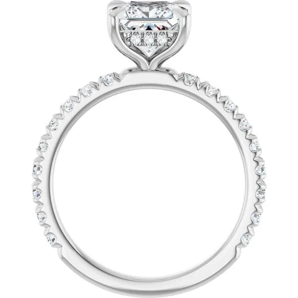 Claw-Prong Hidden Halo-Style Engagement Ring Image 2 Natale Jewelers Sewell, NJ
