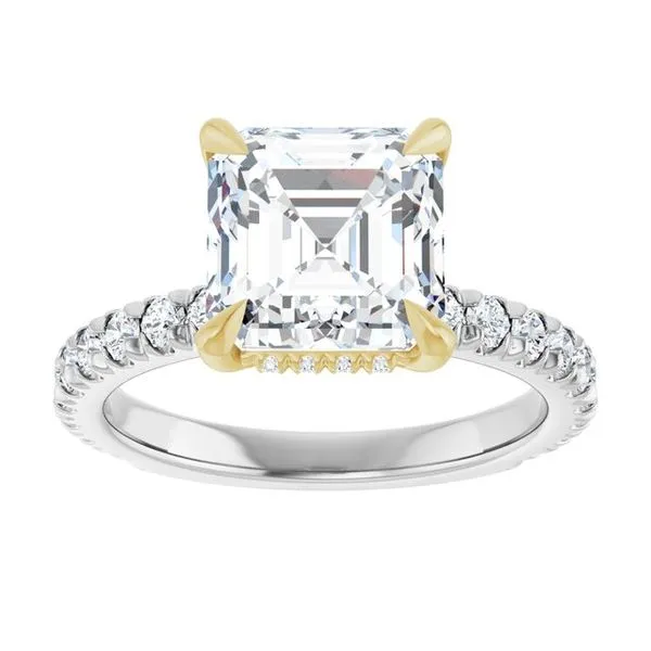 Claw-Prong Hidden Halo-Style Engagement Ring Image 3 Futer Bros Jewelers York, PA