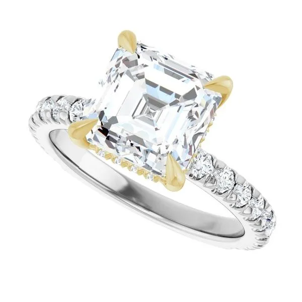 Claw-Prong Hidden Halo-Style Engagement Ring Image 5 Don's Jewelry & Design Washington, IA