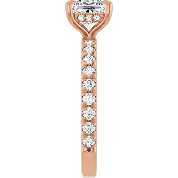 Claw-Prong Hidden Halo-Style Engagement Ring Image 4 Vulcan's Forge LLC KANSAS CITY, MO