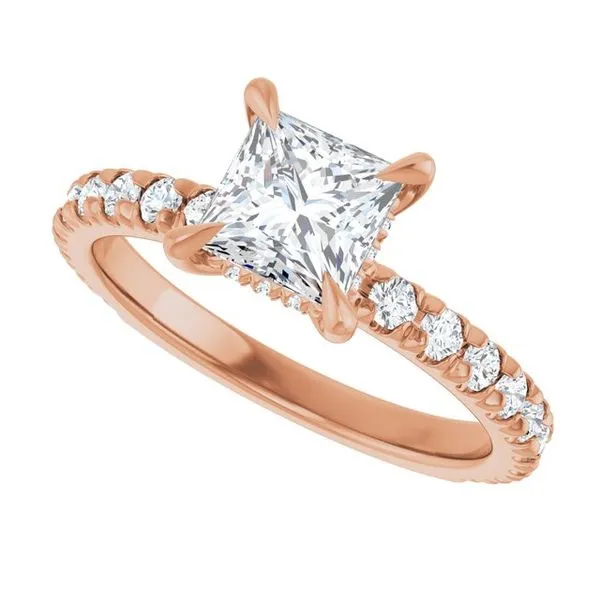 Claw-Prong Hidden Halo-Style Engagement Ring Image 5 The Jewelry Source El Segundo, CA