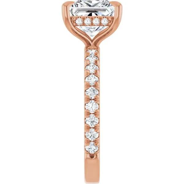 Claw-Prong Hidden Halo-Style Engagement Ring Image 4 JF Jones Jewelers Rochester, NY