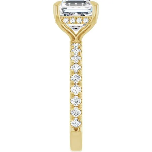 Claw-Prong Hidden Halo-Style Engagement Ring Image 4 Northwood Jewelers Northwood, OH