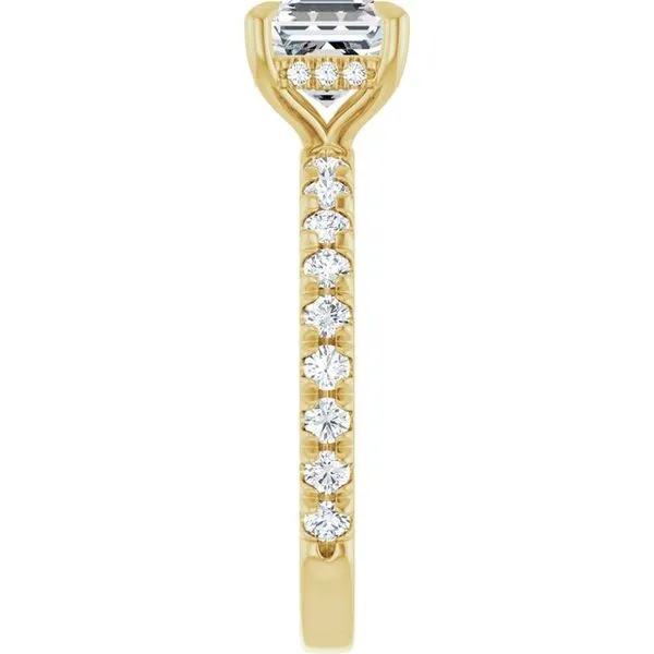 Claw-Prong Hidden Halo-Style Engagement Ring Image 4 Don's Jewelry & Design Washington, IA