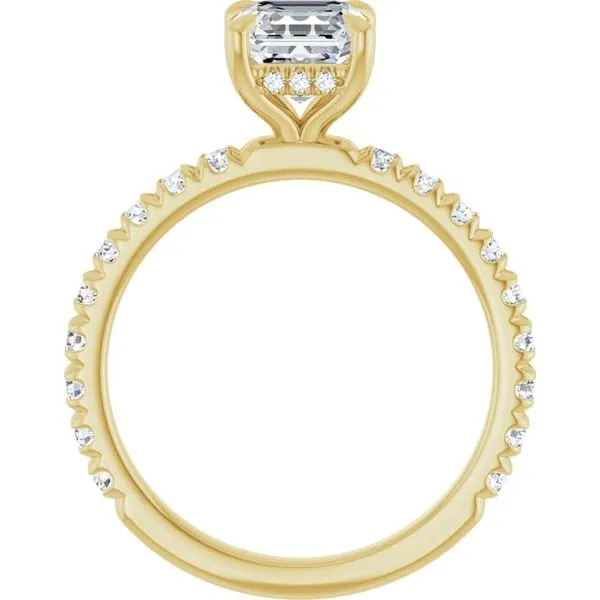 Claw-Prong Hidden Halo-Style Engagement Ring Image 2 Northwood Jewelers Northwood, OH