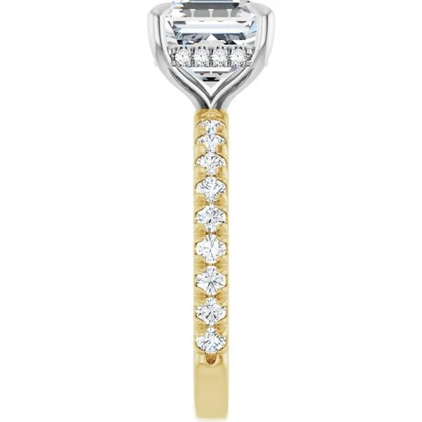 Claw-Prong Hidden Halo-Style Engagement Ring Image 4 Vulcan's Forge LLC KANSAS CITY, MO