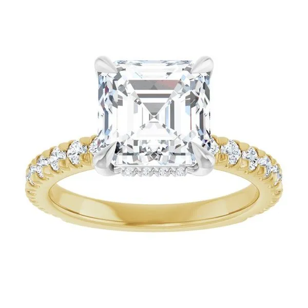 Claw-Prong Hidden Halo-Style Engagement Ring Image 3 Mark Jewellers La Crosse, WI