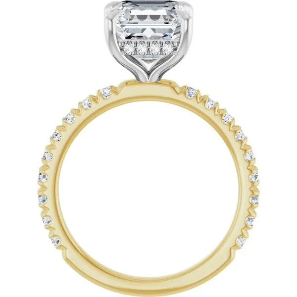 Claw-Prong Hidden Halo-Style Engagement Ring Image 2 Hudson Valley Goldsmith New Paltz, NY