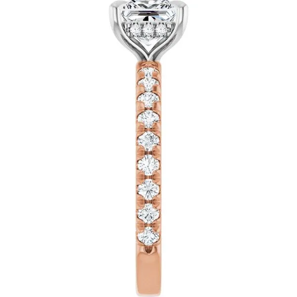 Claw-Prong Hidden Halo-Style Engagement Ring Image 4 Vulcan's Forge LLC KANSAS CITY, MO