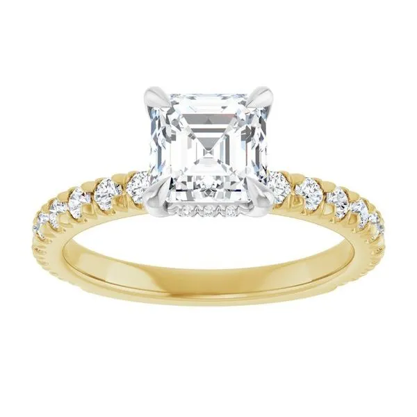 Claw-Prong Hidden Halo-Style Engagement Ring Image 3 Futer Bros Jewelers York, PA