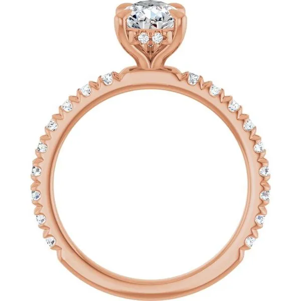 Claw-Prong Hidden Halo-Style Engagement Ring Image 2 Hudson Valley Goldsmith New Paltz, NY