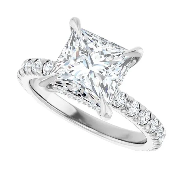 Claw-Prong Hidden Halo-Style Engagement Ring Image 5 JF Jones Jewelers Rochester, NY