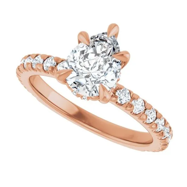 Claw-Prong Hidden Halo-Style Engagement Ring Image 5 Don's Jewelry & Design Washington, IA