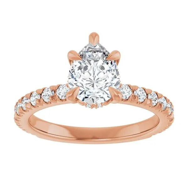 Claw-Prong Hidden Halo-Style Engagement Ring Image 3 Shipley's Fine Jewelry Hampstead, MD