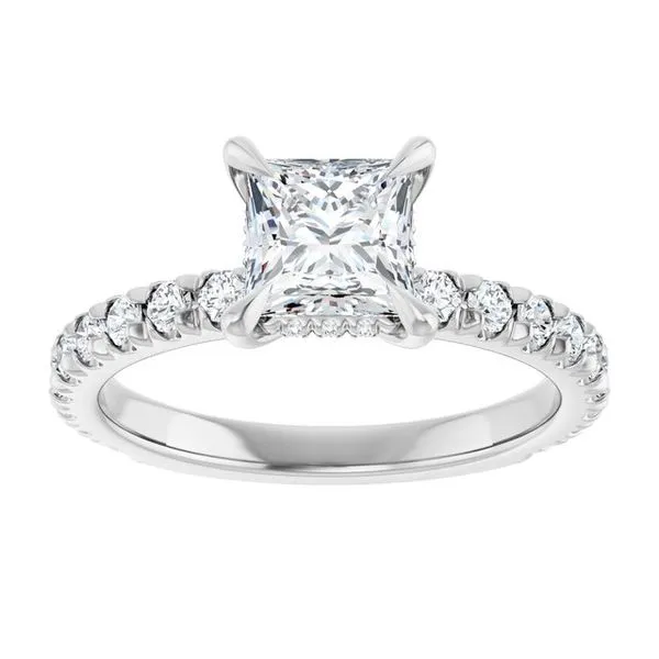 Claw-Prong Hidden Halo-Style Engagement Ring Image 3 Jimmy Smith Jewelers Decatur, AL