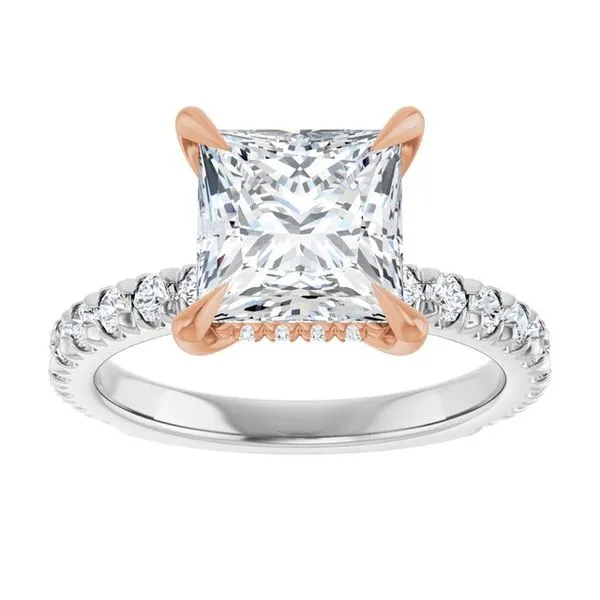 Claw-Prong Hidden Halo-Style Engagement Ring Image 3 Raleigh Diamond Fine Jewelry Raleigh, NC
